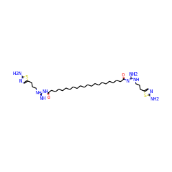 N=C(NCCCc1cnc(N)s1)NC(=O)CCCCCCCCCCCCCCCCCCCCC(=O)/N=C(\N)NCCCc1cnc(N)s1 ZINC000095553550