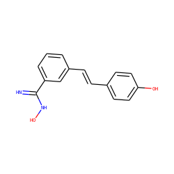 N=C(NO)c1cccc(/C=C/c2ccc(O)cc2)c1 ZINC001772617864