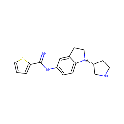 N=C(Nc1ccc2c(c1)CCN2[C@@H]1CCNC1)c1cccs1 ZINC000095563333