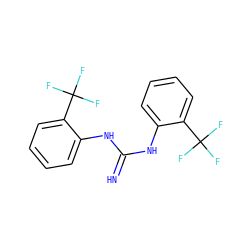 N=C(Nc1ccccc1C(F)(F)F)Nc1ccccc1C(F)(F)F ZINC000026489065