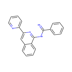 N=C(Nc1nc(-c2ccccn2)cc2ccccc12)c1ccccc1 ZINC000005933997