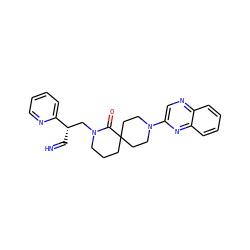 N=C[C@@H](CN1CCCC2(CCN(c3cnc4ccccc4n3)CC2)C1=O)c1ccccn1 ZINC000169694411