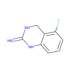N=C1NCc2c(F)cccc2N1 ZINC000029131521