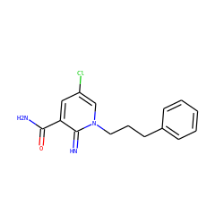 N=c1c(C(N)=O)cc(Cl)cn1CCCc1ccccc1 ZINC000203064118