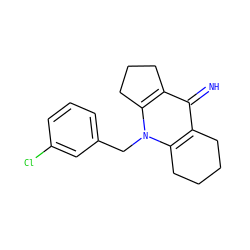 N=c1c2c(n(Cc3cccc(Cl)c3)c3c1CCC3)CCCC2 ZINC000005003440