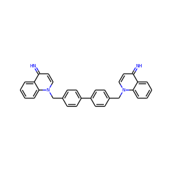 N=c1ccn(Cc2ccc(-c3ccc(Cn4ccc(=N)c5ccccc54)cc3)cc2)c2ccccc12 ZINC000169714857