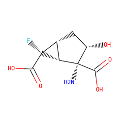 N[C@@]1(C(=O)O)[C@@H](O)C[C@@H]2[C@H]1[C@@]2(F)C(=O)O ZINC000013582252