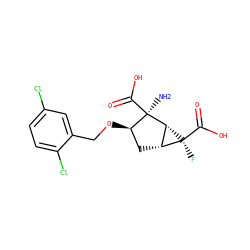 N[C@@]1(C(=O)O)[C@H](OCc2cc(Cl)ccc2Cl)C[C@@H]2[C@H]1[C@@]2(F)C(=O)O ZINC000013582203
