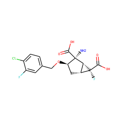 N[C@@]1(C(=O)O)[C@H](OCc2ccc(Cl)c(F)c2)C[C@@H]2[C@H]1[C@@]2(F)C(=O)O ZINC000013582207