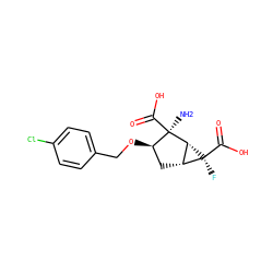 N[C@@]1(C(=O)O)[C@H](OCc2ccc(Cl)cc2)C[C@@H]2[C@H]1[C@@]2(F)C(=O)O ZINC000013582145