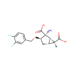 N[C@@]1(C(=O)O)[C@H](OCc2ccc(F)c(F)c2)C[C@@H]2[C@H]1[C@@]2(F)C(=O)O ZINC000013582179