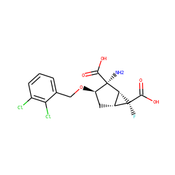 N[C@@]1(C(=O)O)[C@H](OCc2cccc(Cl)c2Cl)C[C@@H]2[C@H]1[C@@]2(F)C(=O)O ZINC000013582199
