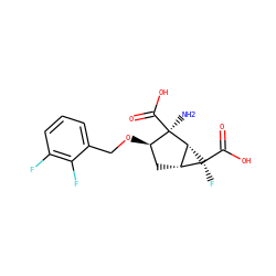 N[C@@]1(C(=O)O)[C@H](OCc2cccc(F)c2F)C[C@@H]2[C@H]1[C@@]2(F)C(=O)O ZINC000013582183