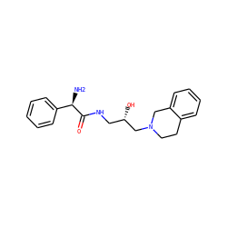 N[C@@H](C(=O)NC[C@H](O)CN1CCc2ccccc2C1)c1ccccc1 ZINC000218909858