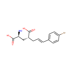 N[C@@H](C[C@@H](C/C=C/c1ccc(Br)cc1)C(=O)O)C(=O)O ZINC000013808425
