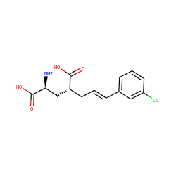 N[C@@H](C[C@@H](C/C=C/c1cccc(Cl)c1)C(=O)O)C(=O)O ZINC000013808421
