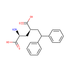 N[C@@H](C[C@H](CC(c1ccccc1)c1ccccc1)C(=O)O)C(=O)O ZINC000013797034