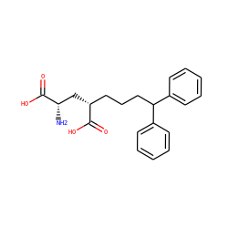 N[C@@H](C[C@H](CCCC(c1ccccc1)c1ccccc1)C(=O)O)C(=O)O ZINC000001890732