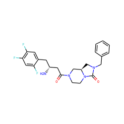 N[C@@H](CC(=O)N1CCN2C(=O)N(Cc3ccccc3)C[C@@H]2C1)Cc1cc(F)c(F)cc1F ZINC000064448465