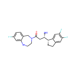 N[C@@H](CC(=O)N1CCNc2cc(F)ccc2C1)[C@H]1CCc2cc(F)c(F)cc21 ZINC000473170682