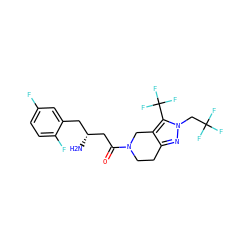 N[C@@H](CC(=O)N1CCc2nn(CC(F)(F)F)c(C(F)(F)F)c2C1)Cc1cc(F)ccc1F ZINC000014948941