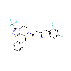 N[C@@H](CC(=O)N1CCn2c(nnc2C(F)(F)F)[C@@H]1Cc1ccccc1)Cc1cc(F)c(F)cc1F ZINC000028967888