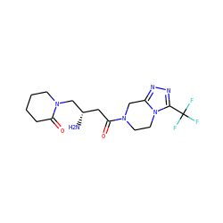 N[C@@H](CC(=O)N1CCn2c(nnc2C(F)(F)F)C1)CN1CCCCC1=O ZINC000045496148