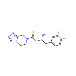 N[C@@H](CC(=O)N1CCn2cnnc2C1)Cc1ccc(F)c(F)c1 ZINC000013607023