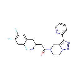 N[C@@H](CC(=O)N1CCn2nnc(-c3ccccn3)c2C1)Cc1cc(F)c(F)cc1F ZINC000066077359