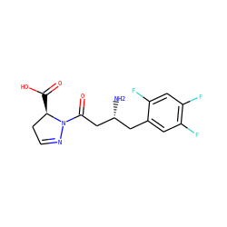 N[C@@H](CC(=O)N1N=CC[C@H]1C(=O)O)Cc1cc(F)c(F)cc1F ZINC000040836260
