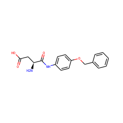 N[C@@H](CC(=O)O)C(=O)Nc1ccc(OCc2ccccc2)cc1 ZINC000024975149