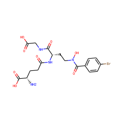 N[C@@H](CCC(=O)N[C@@H](CCN(O)C(=O)c1ccc(Br)cc1)C(=O)NCC(=O)O)C(=O)O ZINC000043071275