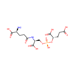 N[C@@H](CCC(=O)N[C@@H](CO[P@@](=O)(O)O[C@@H](CCC(=O)O)C(=O)O)C(=O)O)C(=O)O ZINC000064559510