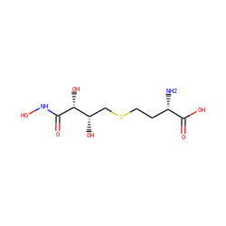 N[C@@H](CCSC[C@H](O)[C@@H](O)C(=O)NO)C(=O)O ZINC000013687231