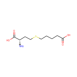 N[C@@H](CCSCCCCC(=O)O)C(=O)O ZINC000002047772