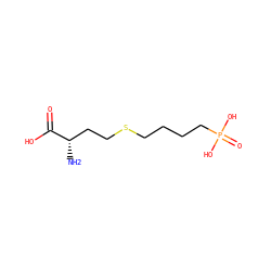 N[C@@H](CCSCCCCP(=O)(O)O)C(=O)O ZINC000035804164