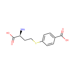 N[C@@H](CCSc1ccc(C(=O)O)cc1)C(=O)O ZINC000035994403
