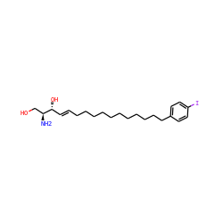 N[C@@H](CO)[C@H](O)/C=C/CCCCCCCCCCCc1ccc(I)cc1 ZINC000043120283
