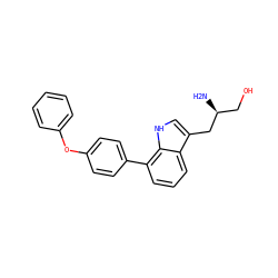 N[C@@H](CO)Cc1c[nH]c2c(-c3ccc(Oc4ccccc4)cc3)cccc12 ZINC000146732838