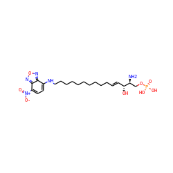 N[C@@H](COP(=O)(O)O)[C@H](O)/C=C/CCCCCCCCCCNc1ccc([N+](=O)[O-])c2nonc12 ZINC000028565079