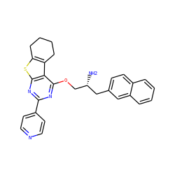 N[C@@H](COc1nc(-c2ccncc2)nc2sc3c(c12)CCCC3)Cc1ccc2ccccc2c1 ZINC000223686198