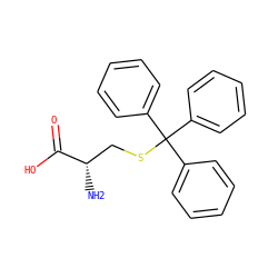 N[C@@H](CSC(c1ccccc1)(c1ccccc1)c1ccccc1)C(=O)O ZINC000003861261