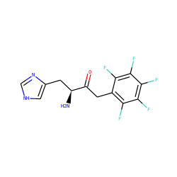 N[C@@H](Cc1c[nH]cn1)C(=O)Cc1c(F)c(F)c(F)c(F)c1F ZINC000040917239