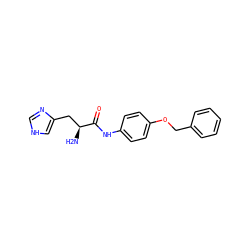 N[C@@H](Cc1c[nH]cn1)C(=O)Nc1ccc(OCc2ccccc2)cc1 ZINC000040918925