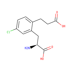 N[C@@H](Cc1cc(Cl)ccc1CCC(=O)O)C(=O)O ZINC000072123328