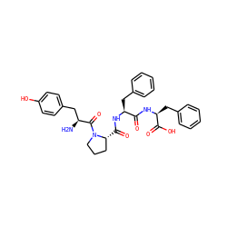 N[C@@H](Cc1ccc(O)cc1)C(=O)N1CCC[C@H]1C(=O)N[C@@H](Cc1ccccc1)C(=O)N[C@@H](Cc1ccccc1)C(=O)O ZINC000049746662
