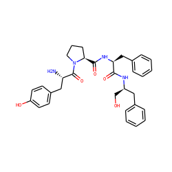 N[C@@H](Cc1ccc(O)cc1)C(=O)N1CCC[C@H]1C(=O)N[C@@H](Cc1ccccc1)C(=O)N[C@H](CO)Cc1ccccc1 ZINC000042889442