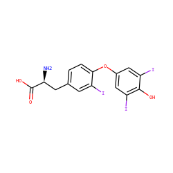 N[C@@H](Cc1ccc(Oc2cc(I)c(O)c(I)c2)c(I)c1)C(=O)O ZINC000004097417
