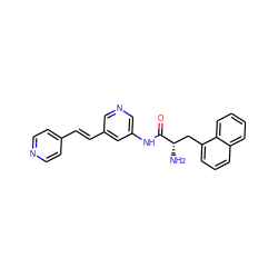 N[C@@H](Cc1cccc2ccccc12)C(=O)Nc1cncc(/C=C/c2ccncc2)c1 ZINC000014957702