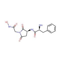 N[C@@H](Cc1ccccc1)C(=O)N[C@H]1CC(=O)N(CC(=O)NO)C1=O ZINC000073224314